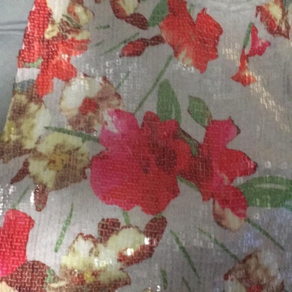 Express sequined Razorback top - Picture 3 of 4